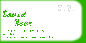 david neer business card